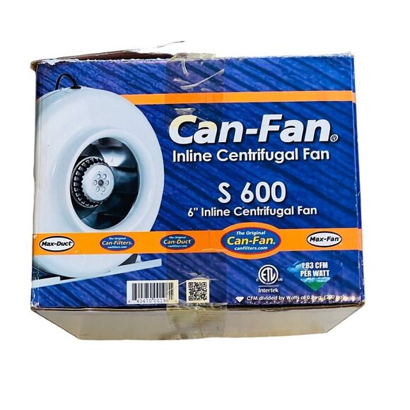 NIB Can Fan S600 6" Inline Fan 270 CFM - Picture 7 of 17